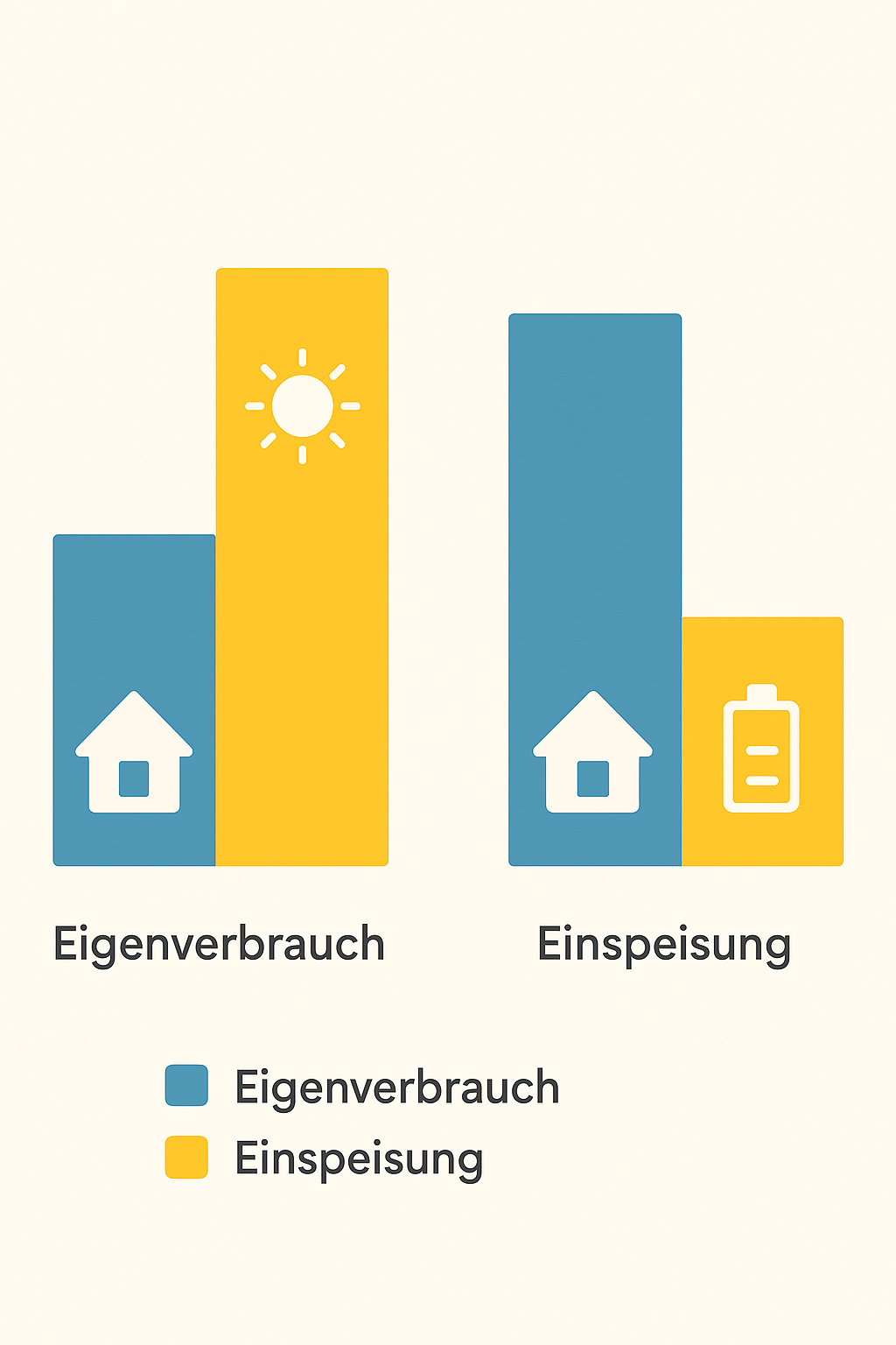 Infografik: Faustregel zur passenden Speichergröße für PV-Anlagen